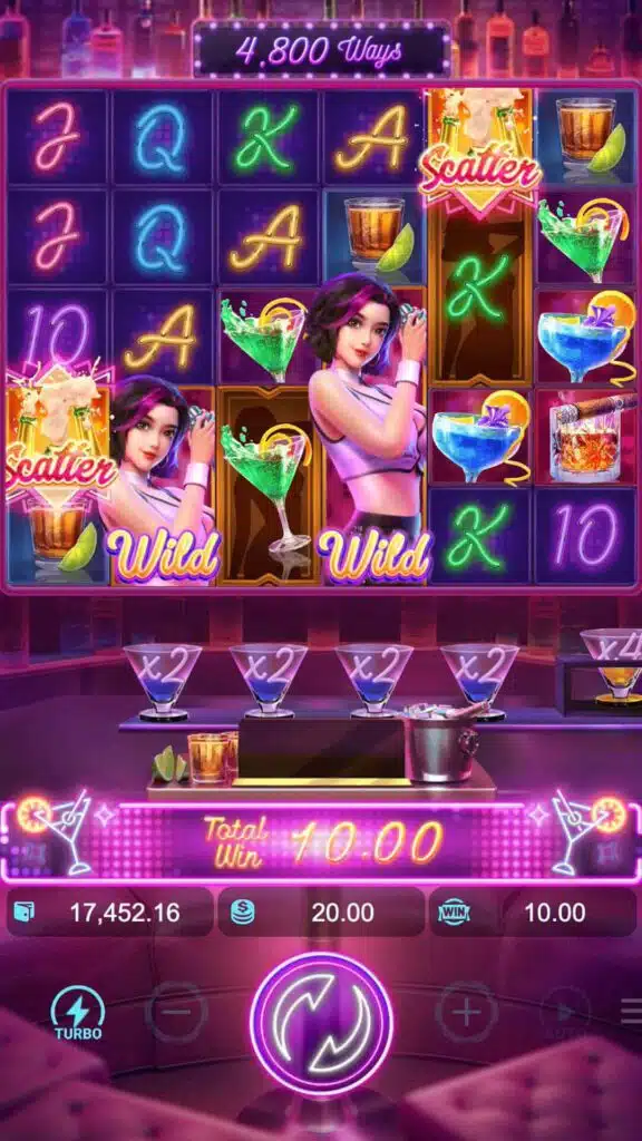 PG slot :cocktail nights Actual gameplay